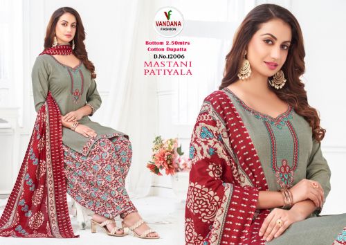 Mastani Patiyala 12 By Vandana Printed Cotton Dress Material Catalog